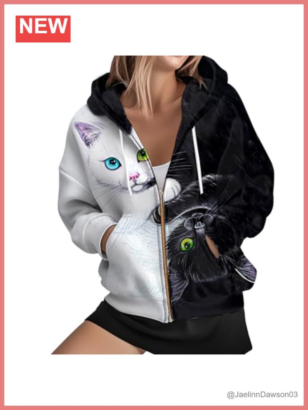 Womens Plaid Zip Up Hoodie Oversized Sweatshirt Fall Casual Jacket